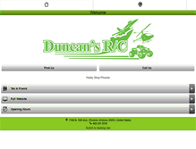 Tablet Screenshot of duncanshobby.com